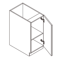 Frameless Lucca Slab Base 1 Full Height Door