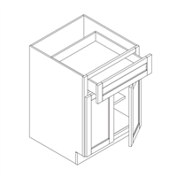 Charleston Saddle Base 2 Door 1 Drawer