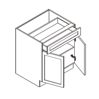 Cali Navy Shaker Base 2 Doors 1 Drawer