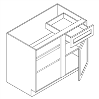 Cali Navy Shaker Base Blind Corner (Left or Right)