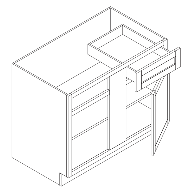 Kingston White Shaker Base Blind Corner (Left or Right)