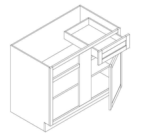 Valleywood Shaker White Base Blind Corner Cabinet