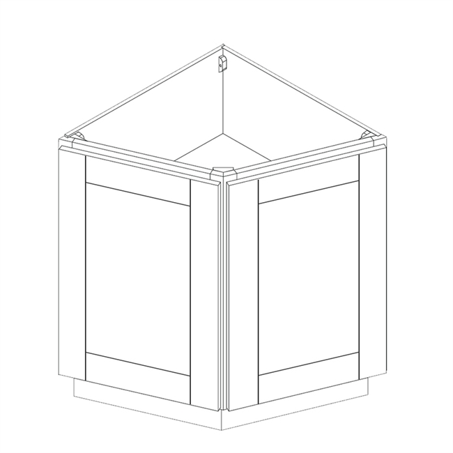 Charleston Saddle Angle End Base Cabinet