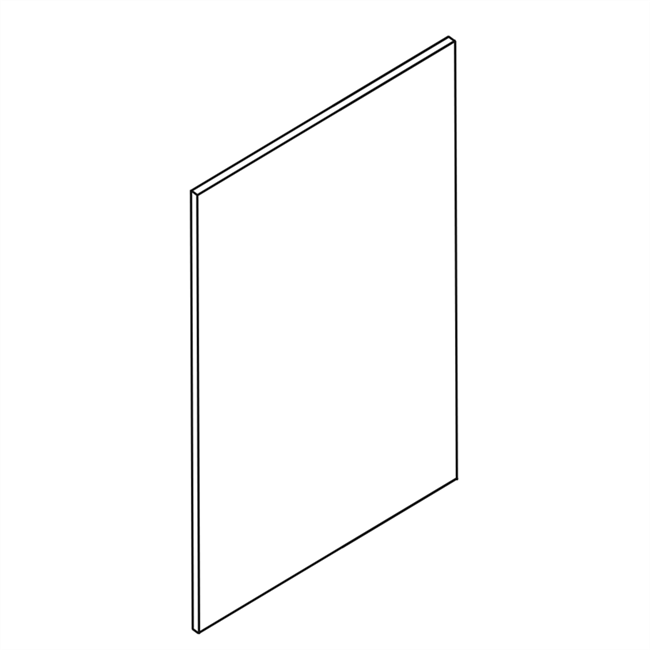 Frameless White Gloss Base Finished End Panel / Base Fake Door / Dishwasher End Panel