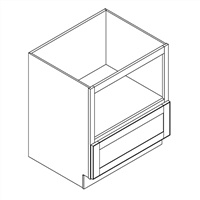 Cypress Green Slim Shaker Microwave Base Cabinet