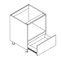 Frameless Matte White Microwave Base Cabinet