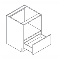 Impression White Oak Microwave Base Cabinet