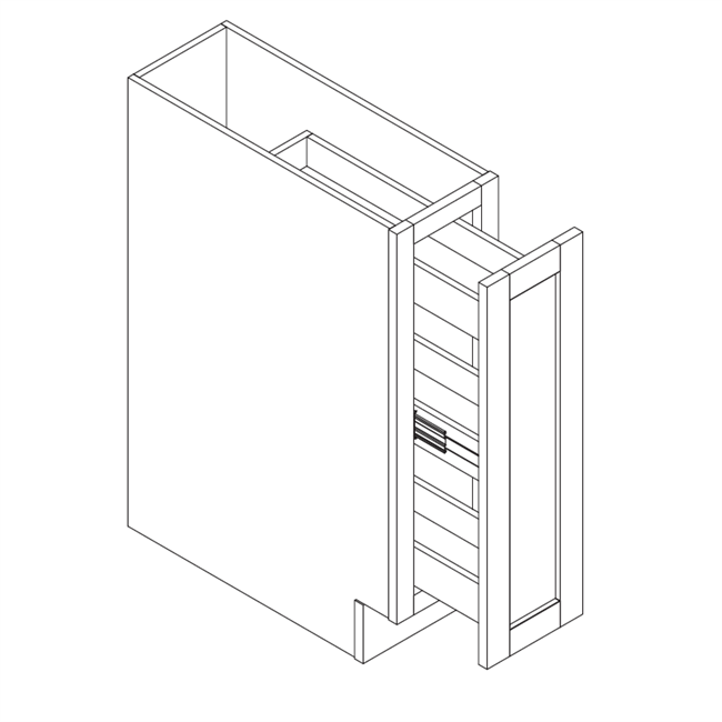 Valleywood Shaker White Base Spice Rack Cabinet