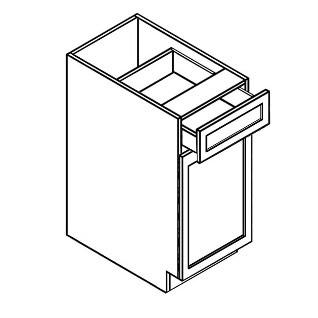 Cali White Shaker Base Trash Pullout Cabinet (Single or Double Bin)