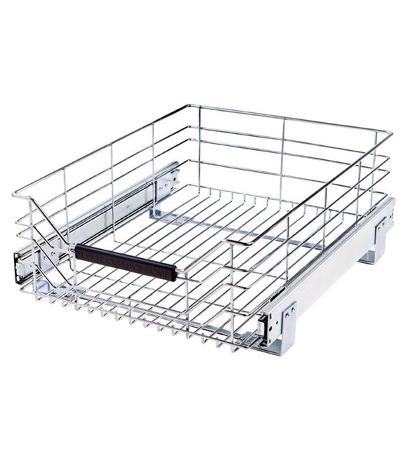 Vista Frameless Gray Metal Wire Roll Out Tray