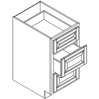 Ginger Square Drawer Base w/ 3 Drawers