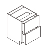 Impression White Oak Drawer Base Cabinet w/ 2 Drawers