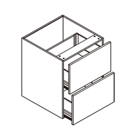 Frameless Matte White Floating Vanity Drawer Cabinet