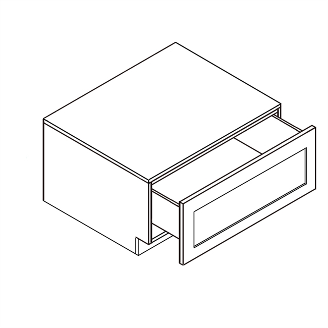 Cali White Shaker Microwave Base Drawer Cabinet w/ 1 Drawer