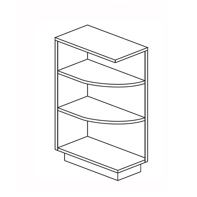 Toscana Natural Birch Base End Open Shelf