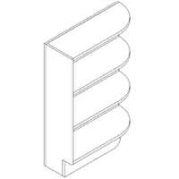 Honey Shaker Base End Open Shelf (Left or Right)