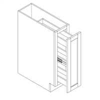 Hillcrest White Base Pull Out (Spice Rack) Cabinet