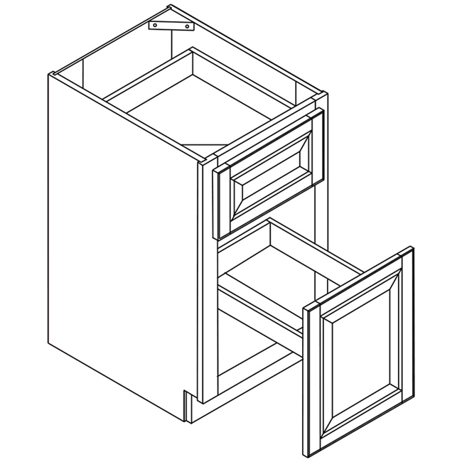 Coffee Square Base Trash Cabinet