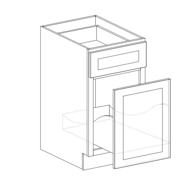 Craftsman Almond Maple Base Trash Pullout