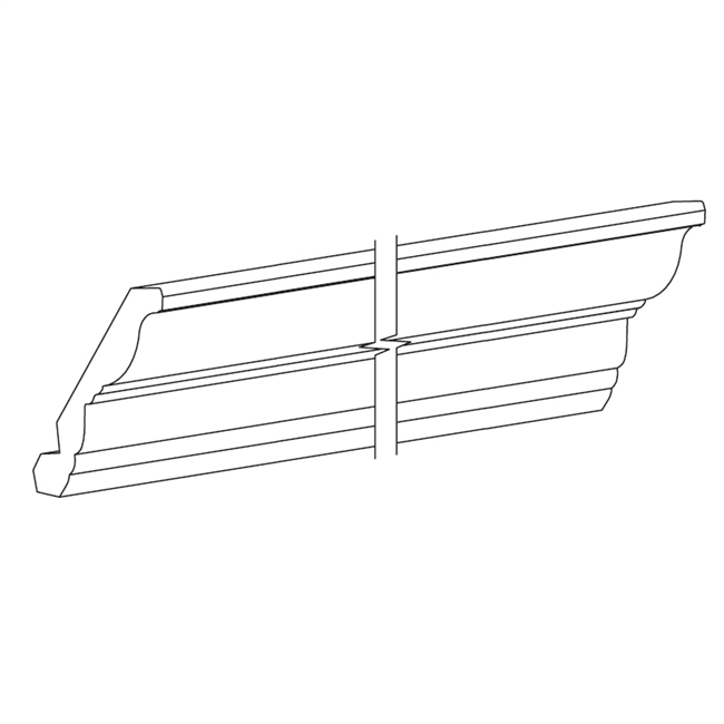 Charleston White Glazed Insert Crown Molding