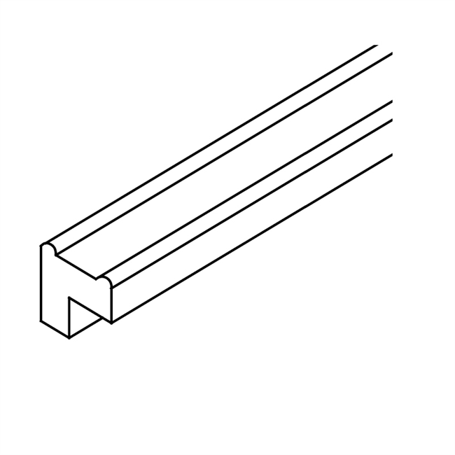 Supreme Oak Shaker Light Rail Molding