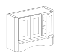 Craftsman Java Shaker Range Hood Combo Wall Cabinet w/ 3 Doors