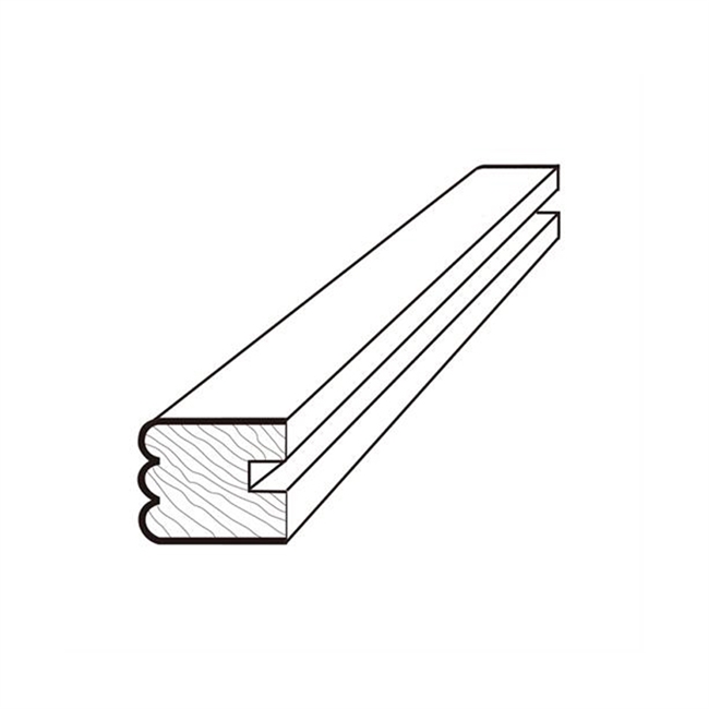 Kingston White Shaker Triple Bead Edge Molding