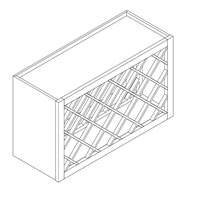 Ash Gray Wall Wine Rack