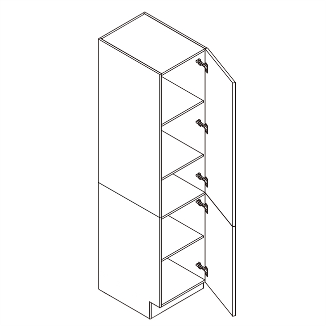 Frameless White Gloss 18" Wide Single Pantry Cabinet (Drawers Optional)