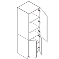 Frameless Bella Slab 24" Wide Single Pantry Cabinet (Drawers Optional)
