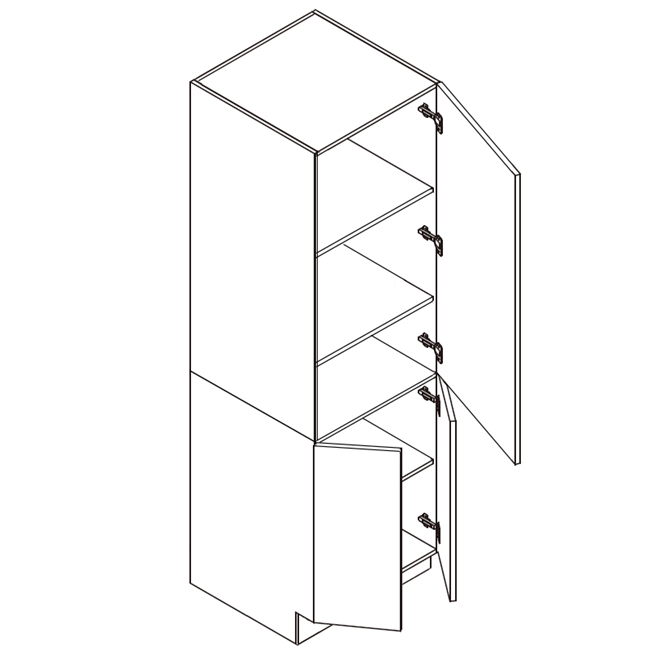 Frameless Lucca Slab 24" Wide Single Pantry Cabinet (Drawers Optional)