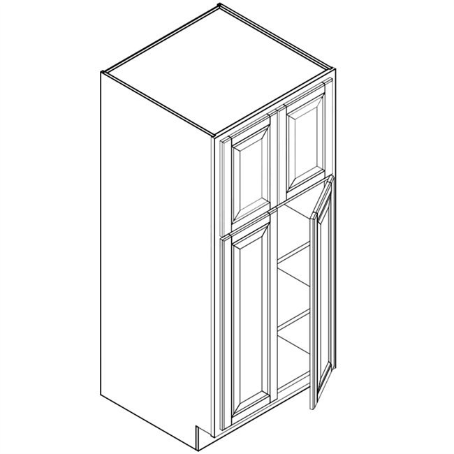 New Java Shaker Double Pantry Cabinet 4 Doors