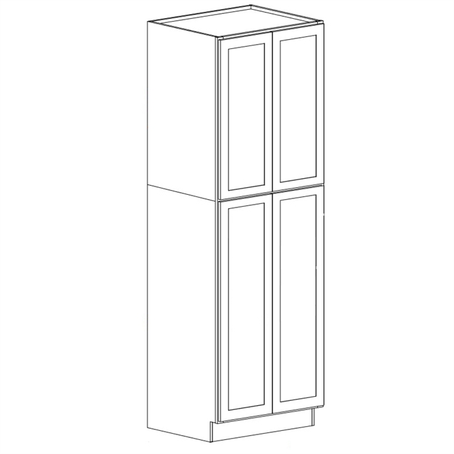 Charleston Saddle Double Pantry Cabinet 4 Door