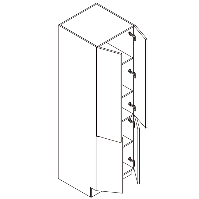 Impression Gloss White Double Pantry Cabinet 4 Doors