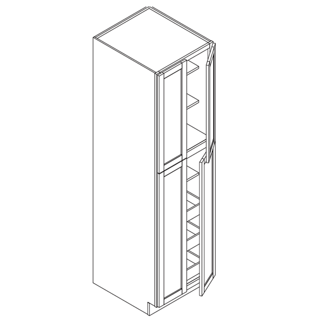 Havana Walnut Double Pantry 4 Doors