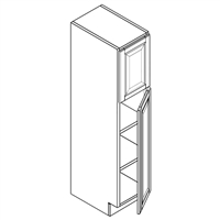 American Oak Single Pantry Cabinet 2 Doors