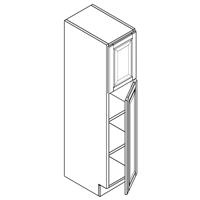 Coffee Square Single Pantry Cabinet 2 Doors
