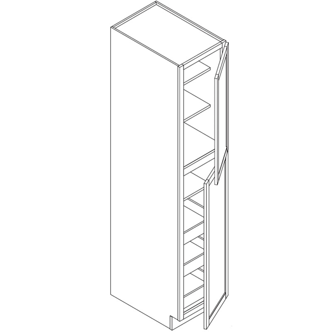 New Java Shaker Single Pantry Cabinet 2 Doors