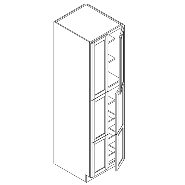 Valleywood Marine Blue Double Pantry Cabinet 4 Doors