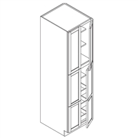 Valleywood Shaker White Double Pantry Cabinet 4 Doors