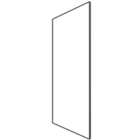 Pacific White Shaker Refrigerator End Panel