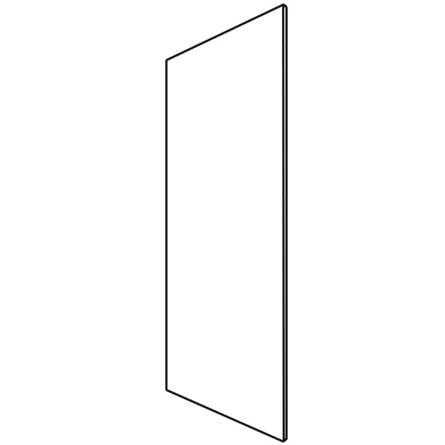 Pacific Gray Shaker Refrigerator End Panel