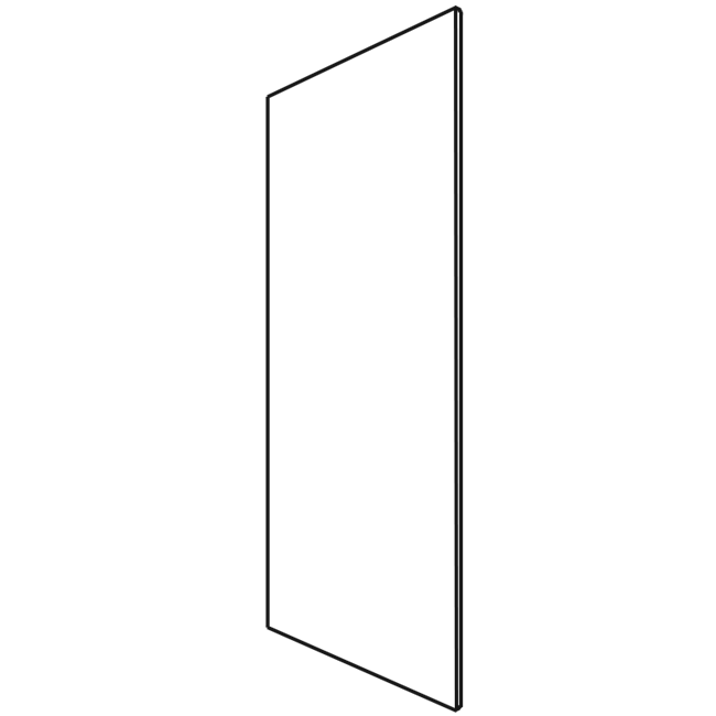 Frameless Lucca Slab Refrigerator/Tall Finished End Panel