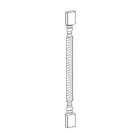 Knoxville Greige Maple Twisted Split Turn Post 2"(w) x 3/4" (d)