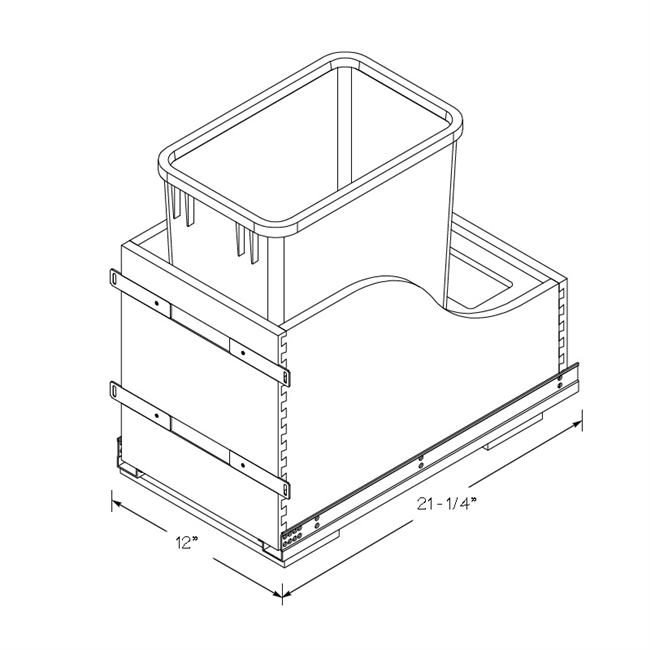 Coastal Shaker Gray Trash Bin Pull Out Kit