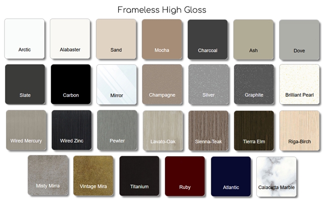 Request Frameless High Gloss Color Sample