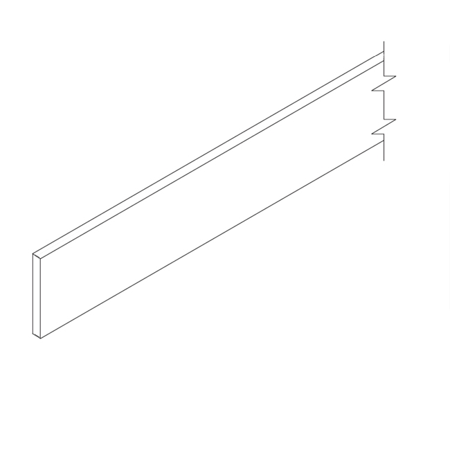 Jersey Slim White Shaker Toe Kick Cover