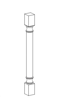 Craftsman White Shaker Island Post