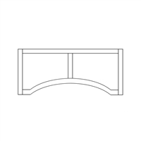 Elegant Shaker Gray Raised Center Panel Valance