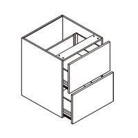 Frameless White Gloss Floating Vanity Drawer Base